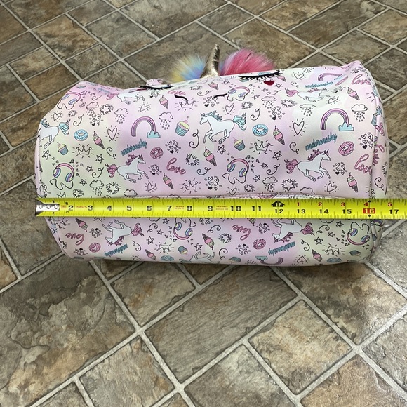 ✨Host Pick✨Under One Sky Unicorn Weekender Duffel Bag Gold Accents, Pink… - Picture 10 of 12